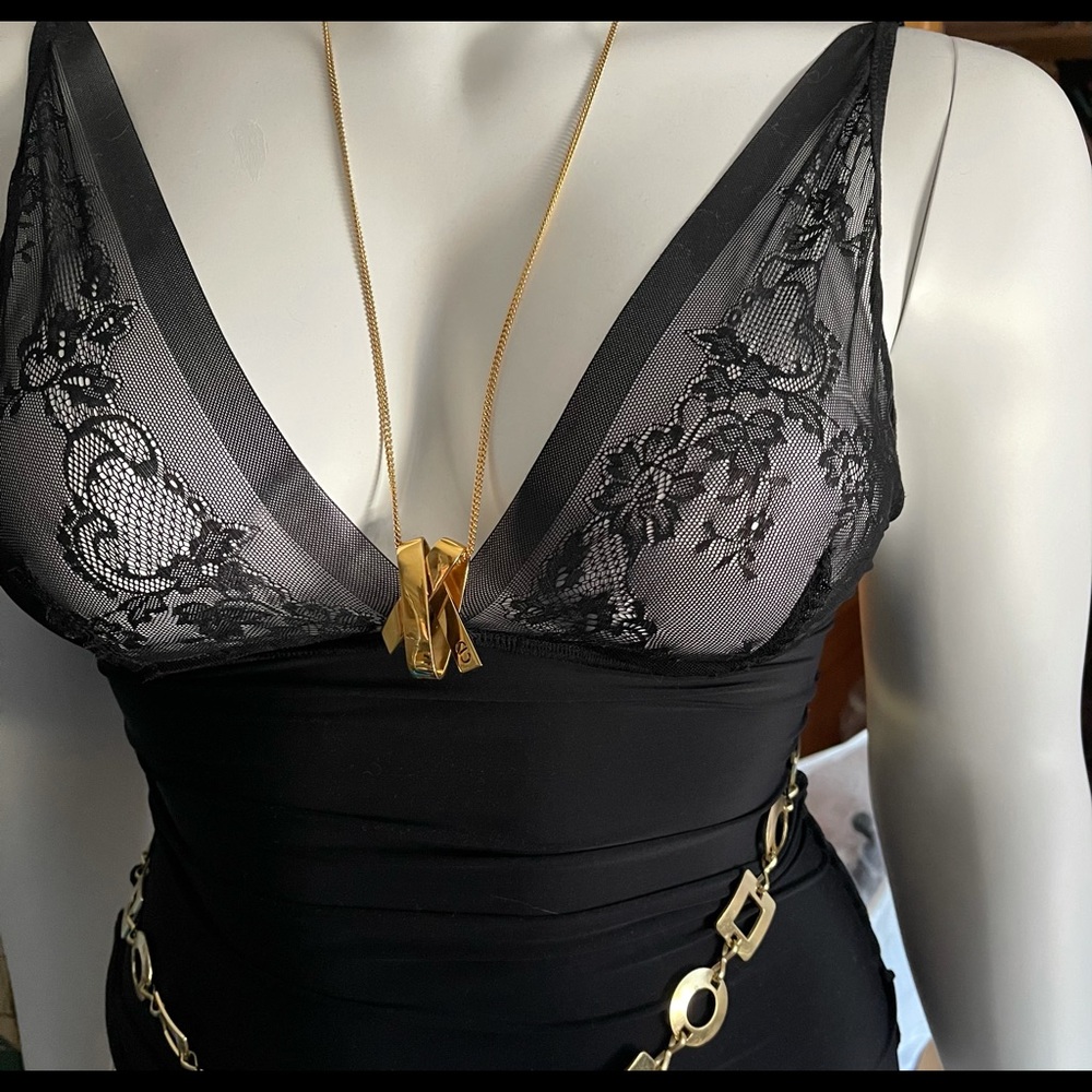 CHRISTIAN DIOR-AUTHENTIC Gold Pendant/Necklace - Picture 6 of 16